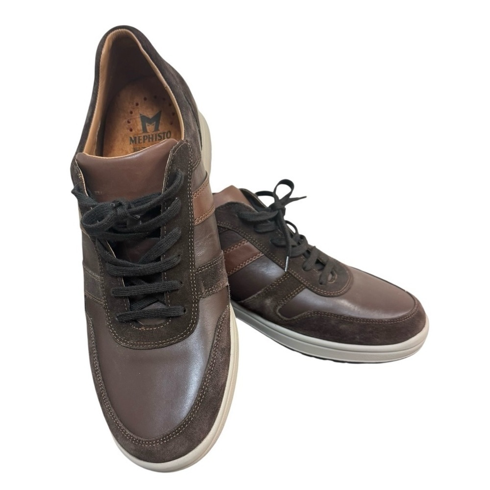 Mephisto Vito Men's Dark Brown and Tan Sneakers Sz 12 Leather and suede - Picture 7 of 15